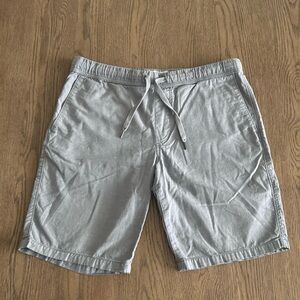 Express Men’s Gray Jogger Shorts Drawstring Waist Cotton Size 32  ID#400432